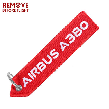 AIRBUS A380 Embroidery Key Ring Chains THE AVIATOR